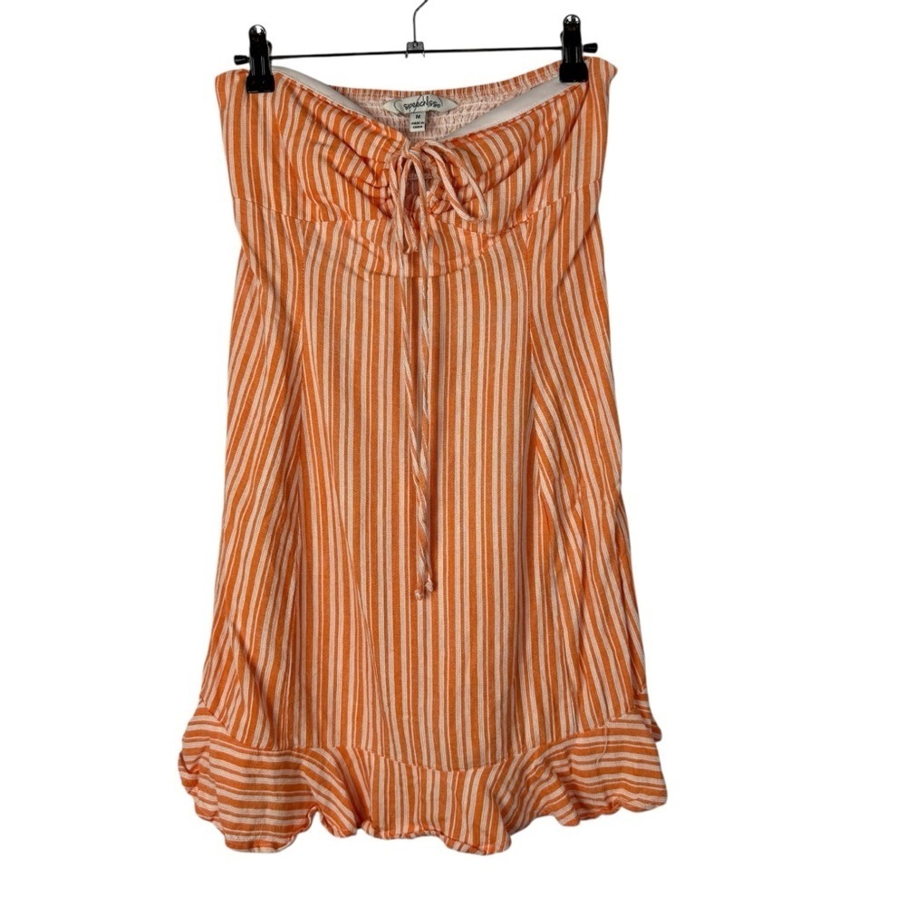 Speechless Orange Stripe Strapless Y2K‎ Mini Dress M